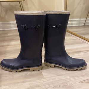Blue Gucci rain boots